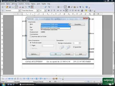 Open office ou Libre office - Texte 11 - Apercu