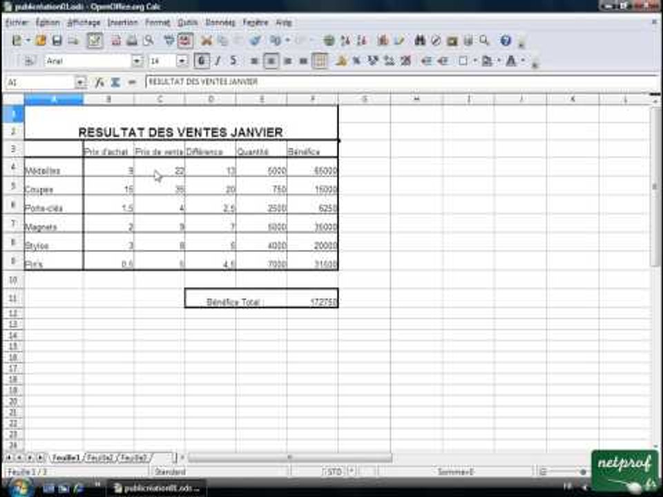 Open office ou Libre office - Tableur 11 - Mise en forme des caracteres
