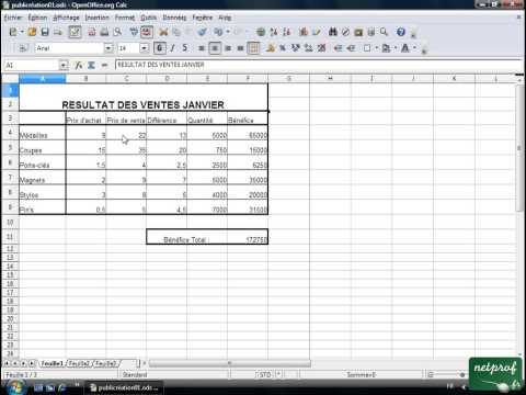 Open office ou Libre office - Tableur 11 - Mise en forme des caracteres