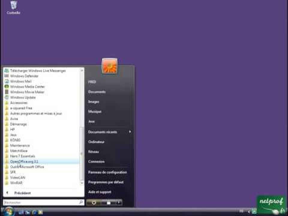 Open office ou Libre office - Tableur 01 - Ouvrir et créer un raccourci du tableur