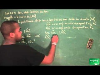 277 / Configurations du plan / Angles inscrits et angles au centre