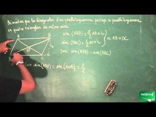 282 / Configurations du plan / Propriété remarquable du parallélogramme