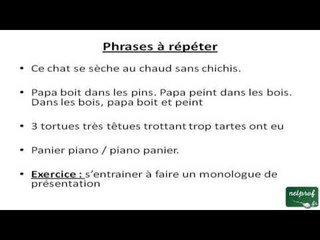 Exercices de diction