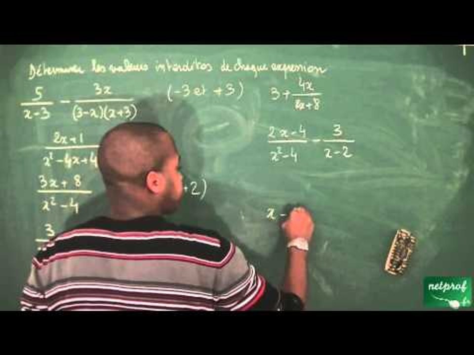 202 / Fonction inverse, équations et inéquations / Déterminer les valeurs interdites (2)