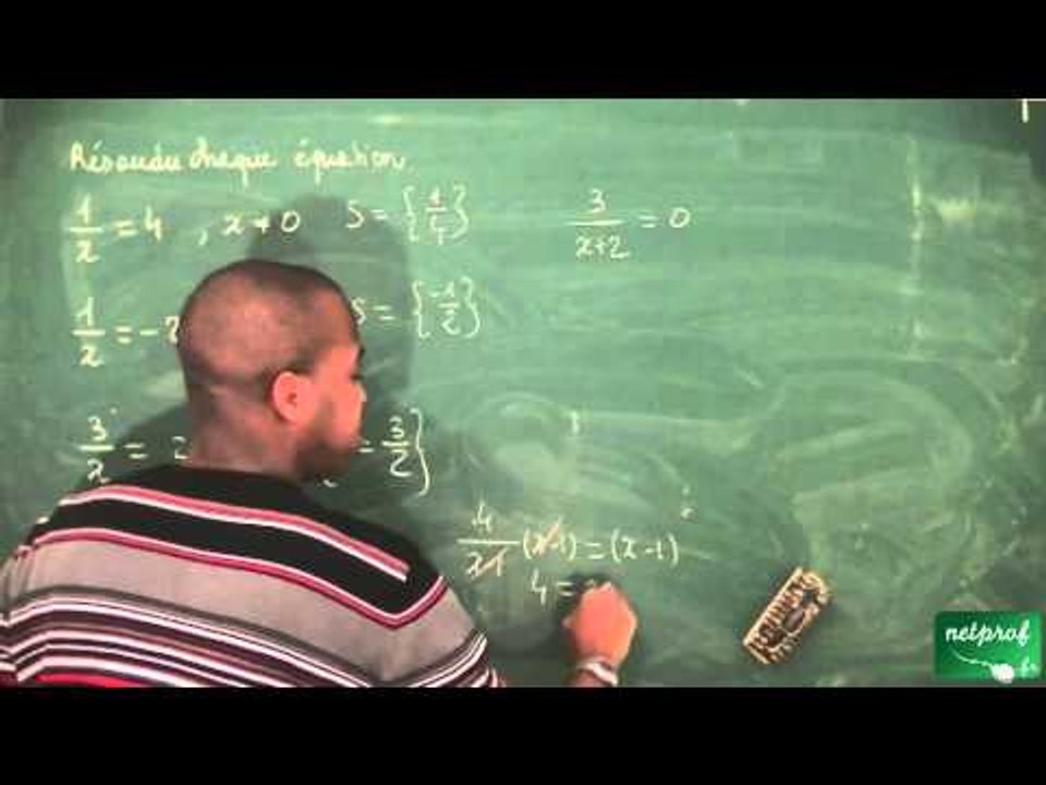 208 / Fonction inverse, équations et inéquations / Résoudre des équations