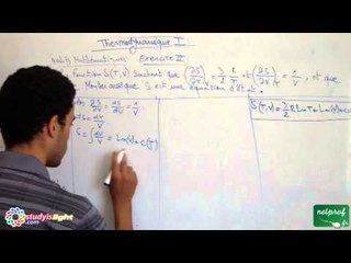 Thermodynamique 1, outils mathématiques, Exercice3, part2
