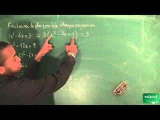 150 / Fonction carrée, équations et inéquations / Factoriser une expression (2)