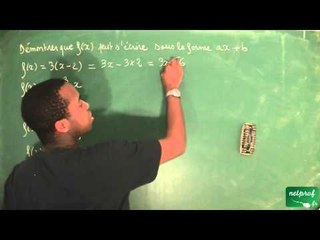 090 / Fonctions affines, équations et inéquations / Retrouver la forme ax+b