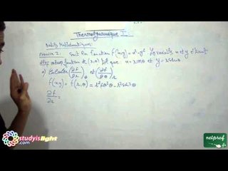 Thermodynamique 1, outils mathématiques, Exercice1, part2