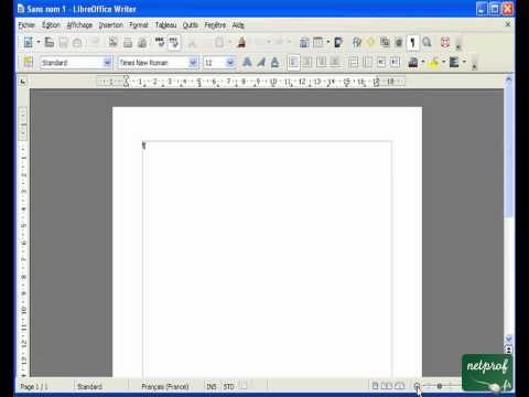 Initiation au traitement de texte Libroffice Writer - écrire une lettre cours 01 - mise en page