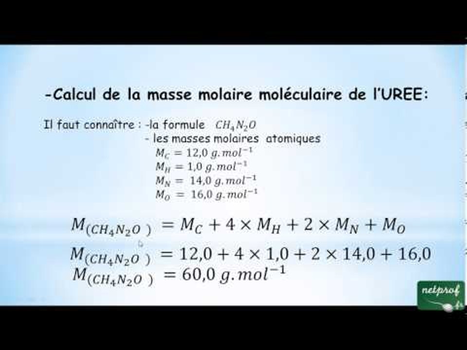 masse molaire DrBeckmann