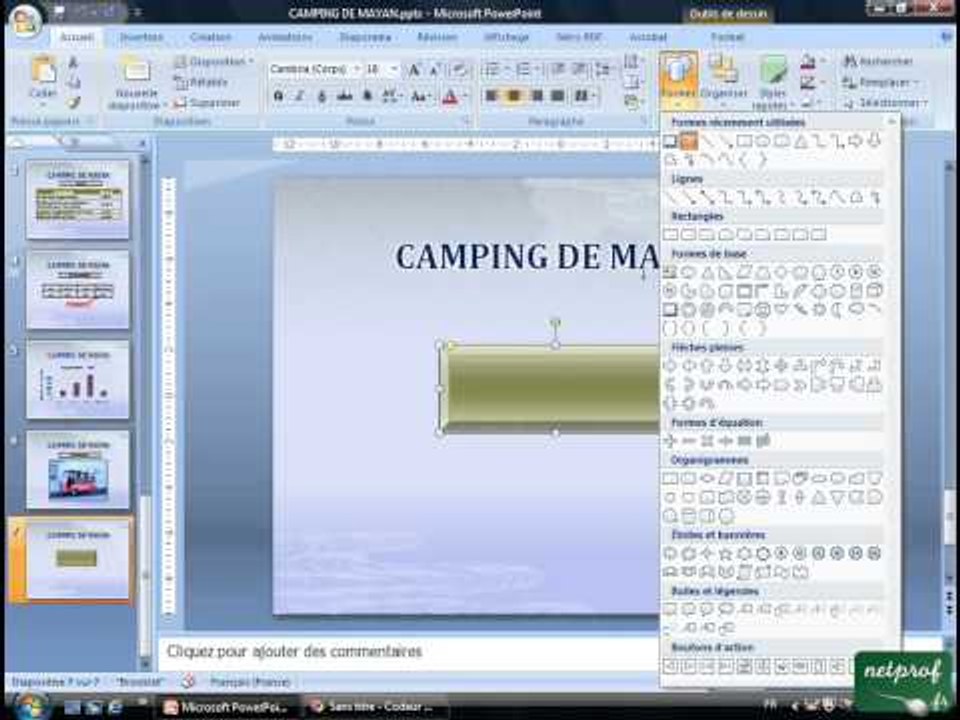 Powerpoint : Insérer un lien hypertexte