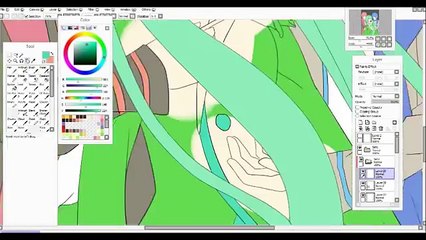 [SAI] Speedpaint VOCALOID 初音ミク/KAITO/AKAITO