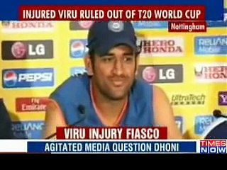 Dhoni loses cool About Sehwag issue