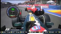 F1 2012 European GP Petrov Onboard Overtakes Massa [HD] Engine Sounds