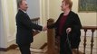 Vladimir Putin Meets Tarja Halonen Former Finnish President