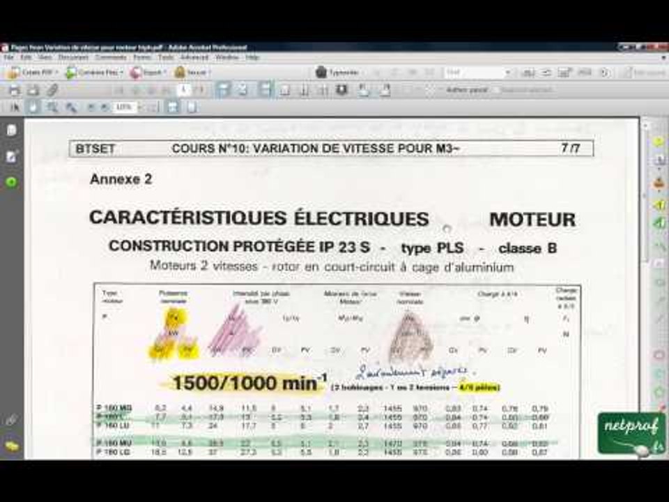 Variateur de vitesse 1. Moteur 2 vitesses et câblage avec API
