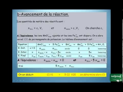 Chimie 1°S Dosage d'oxydo-réduction.
