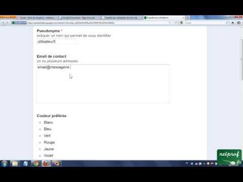 Publication de formulaire en ligne avec Google documents