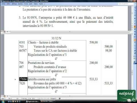 23.4 Régularisation des charges et des produits Application 2
