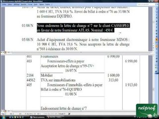 09.6 Effets de commerce Application 2