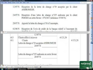 09.5 Effets de commerce Application 1