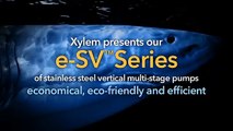 Xylem series of e-SV stainless steel vertical multi-stage pumps