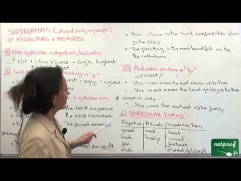 07 Superlative forms of adjectives and adverbs - Formes superlatives des adjectifs et des adverbes