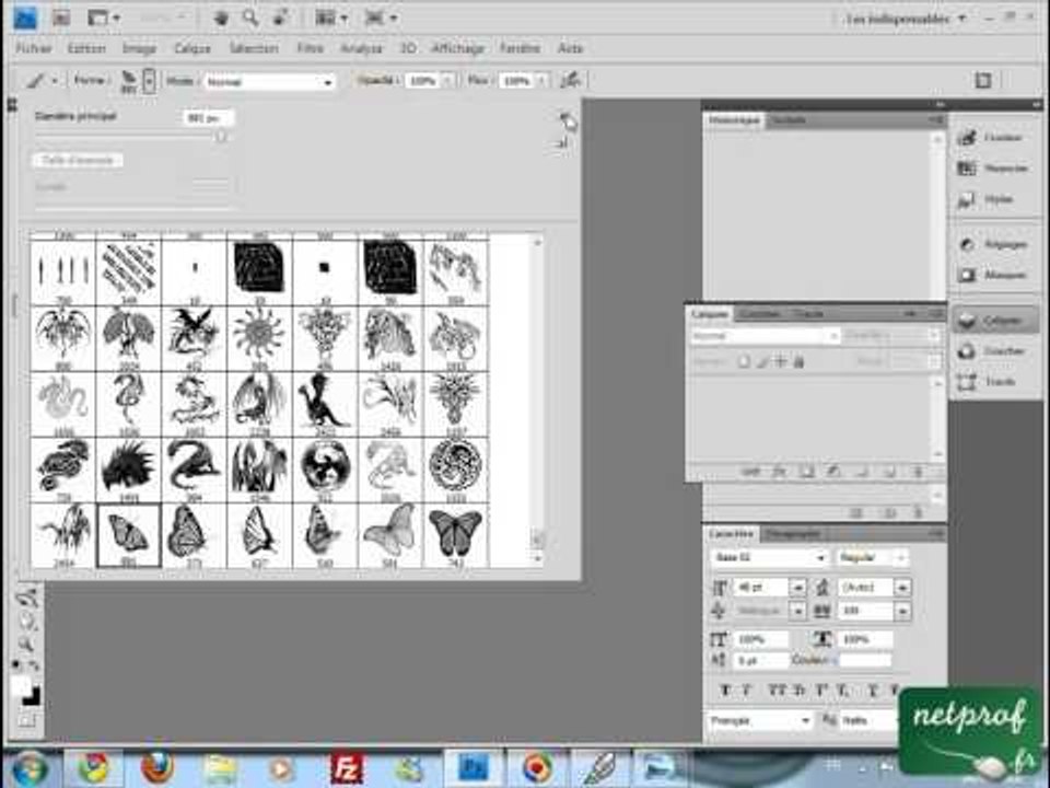 Installer facilement des brush ou formes de pin...