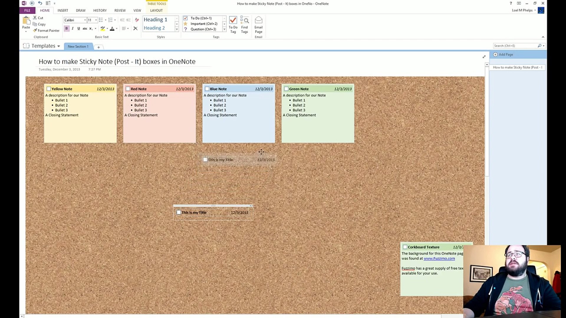 How To Create Sticky (Post-it) Notes With OneNote 2013 - video Dailymotion