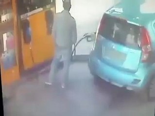 Crazy Girl torched car