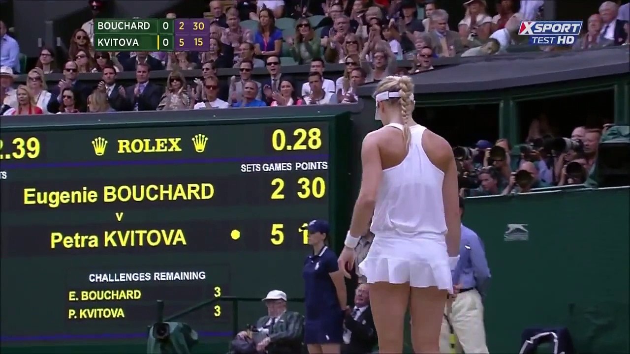 Petra Kvitova vs Eugenie Bouchard | 2014 Wimbledon Highlights