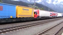 Taurus  Class1044 OBB Austria Railways with RoLa Freight Train(Trucks loaded)