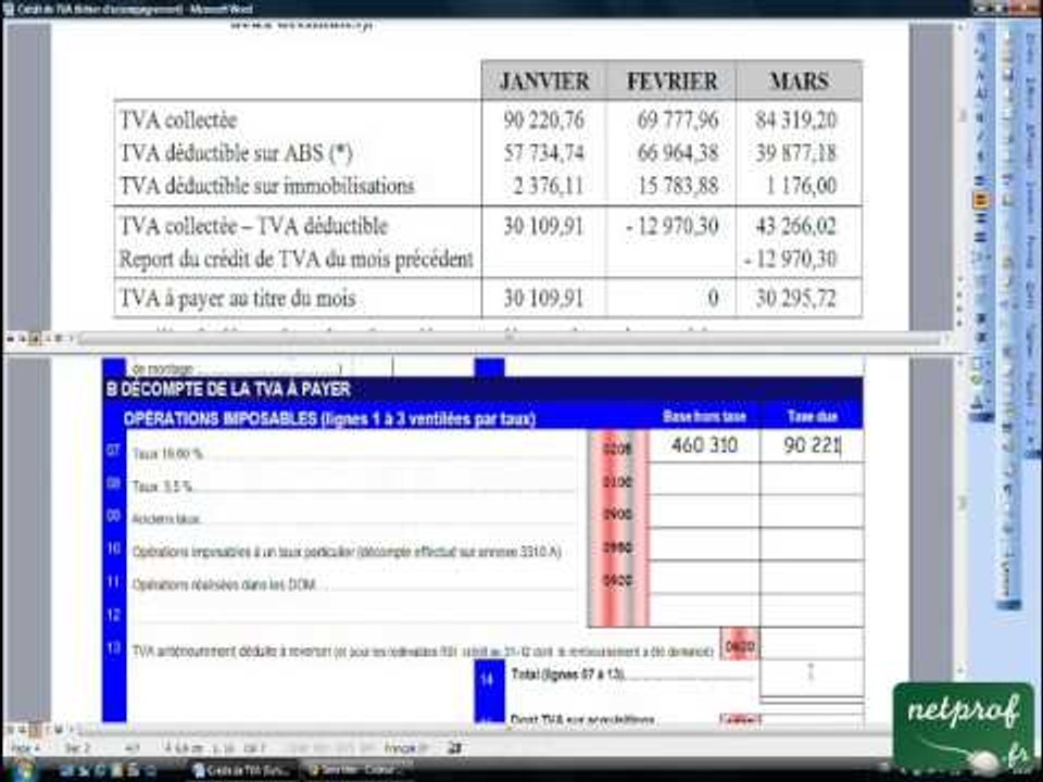 06.3 Crédit de TVA