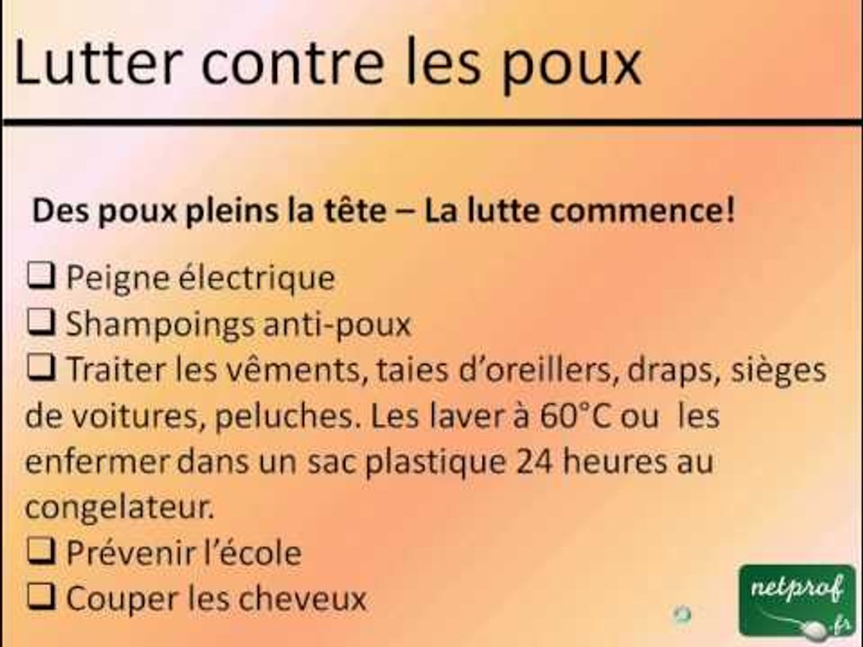 Lutter contre les poux