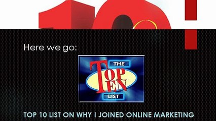 Top 10 Reasons I Joined Online Marketing