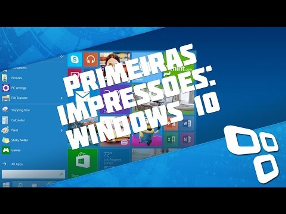 Primeiras impressões: conferimos a primeira versão do Windows 10
