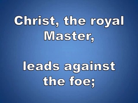 Onward Christian Soldiers w lyrics piano worship video