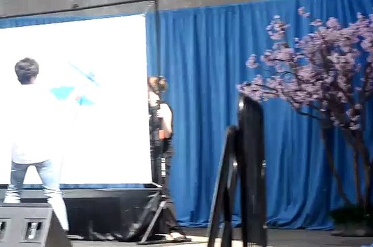 Japan Day NYC 05-10-2015: Takeshi Sato - Live Painting (Roller Art) - Part 1