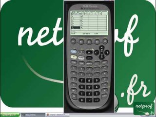 Tableau de valeurs Ti 89