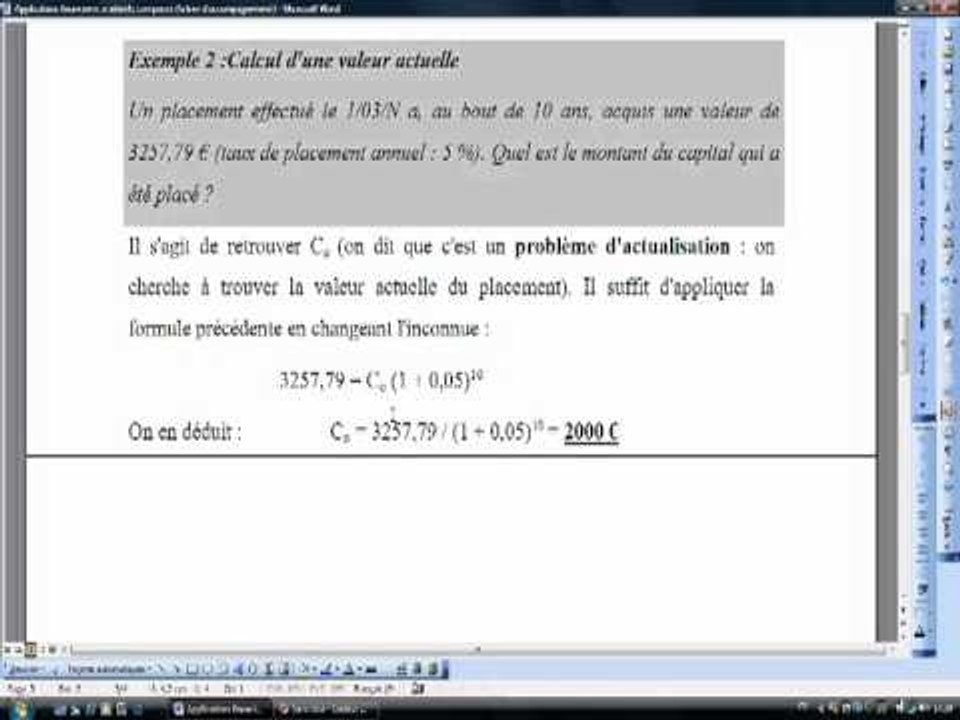 Applications financières à intérêts composés