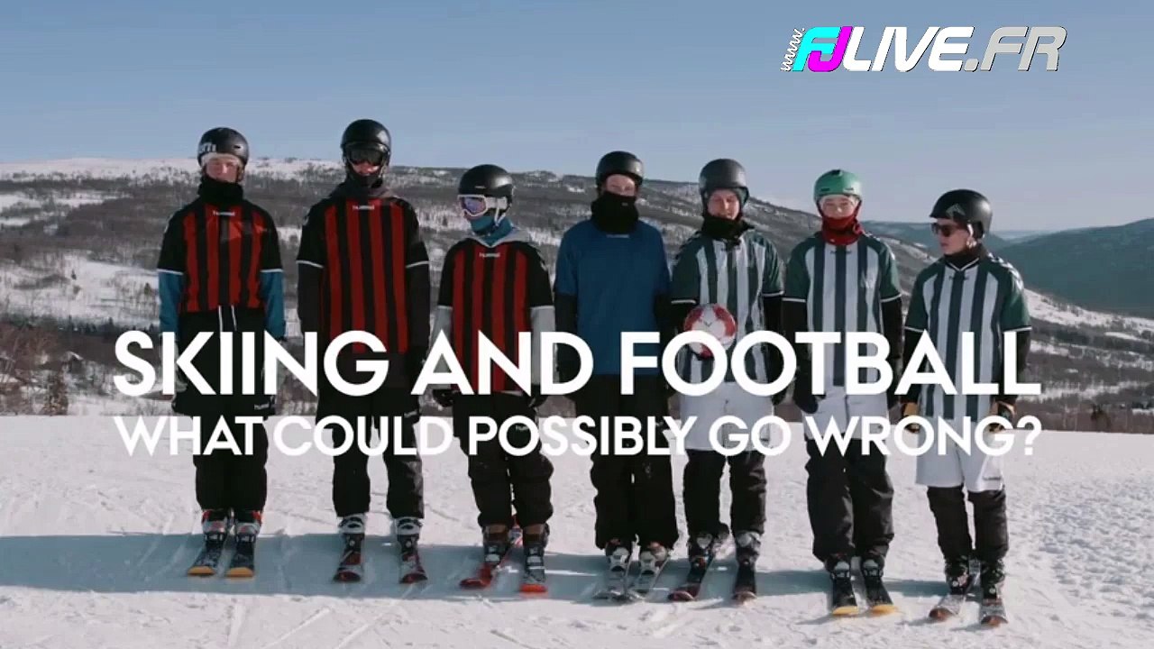 Jouer au foot en ski