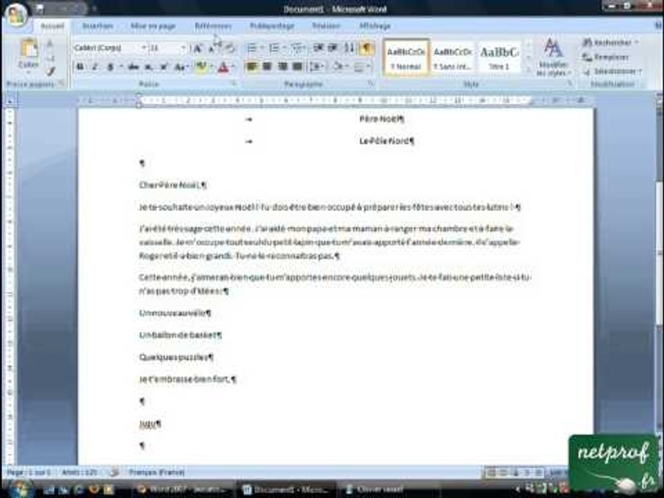 Word 2007 : Mettre en forme une lettre