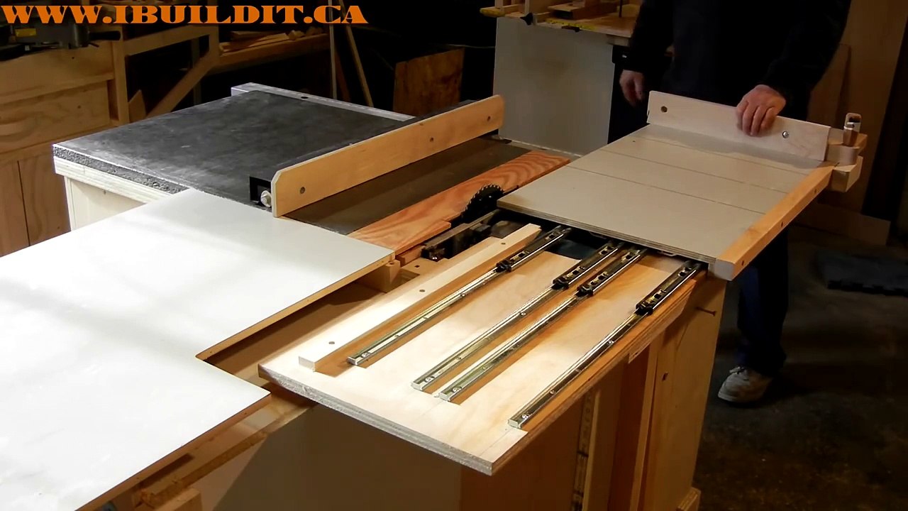 Homemade Table Saw Sliding Table Demo