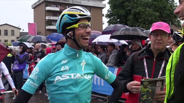 Giro d'Italia 2015 - stage 13: Fabio Aru and Sacha Modolo post race interviews