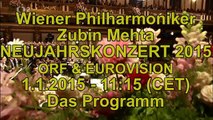 2015 Vienna New Year's Concert Programme - Wiener Philharmoniker