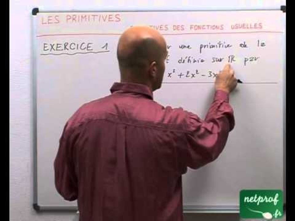 33 Primitives : primitives des fonctions usuelles