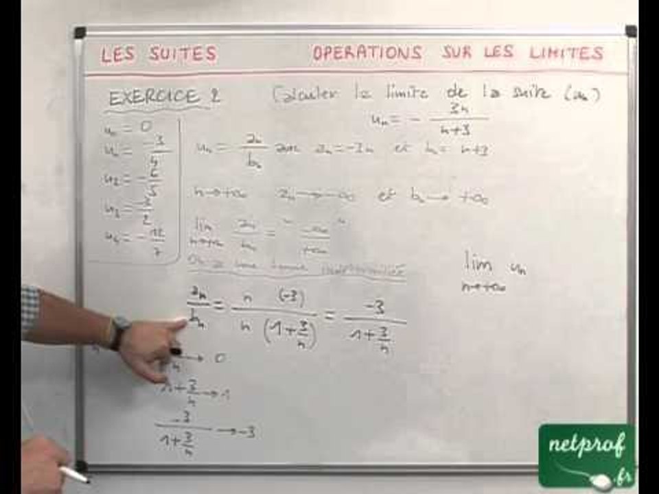 42 Suites : opérations relatives aux limites des suites