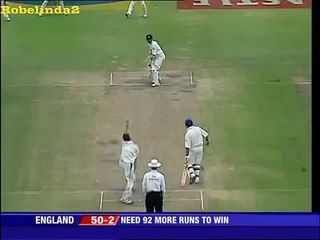 Dale Steyn unplayable ball on test debut to Michael Vaughan 2004