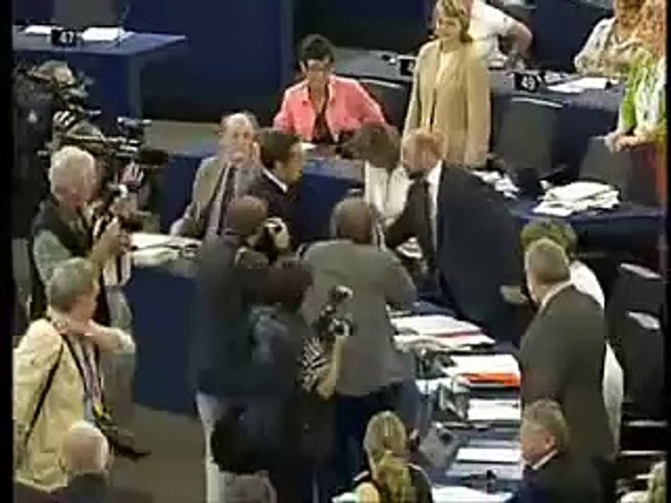 Nigel Farage stands up to Globalist Sarkozy July 10, 2008.